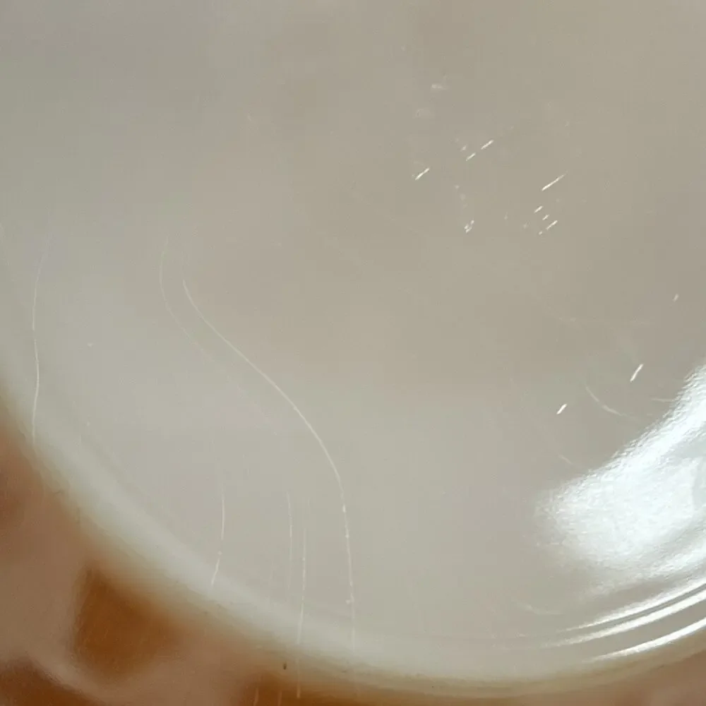 Copied - Pink Pressed Depression Glass Laurel Pattern Round Plate 9 in Glossy